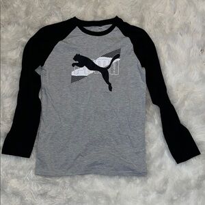 Puma Gray and Black Long Sleeve Top